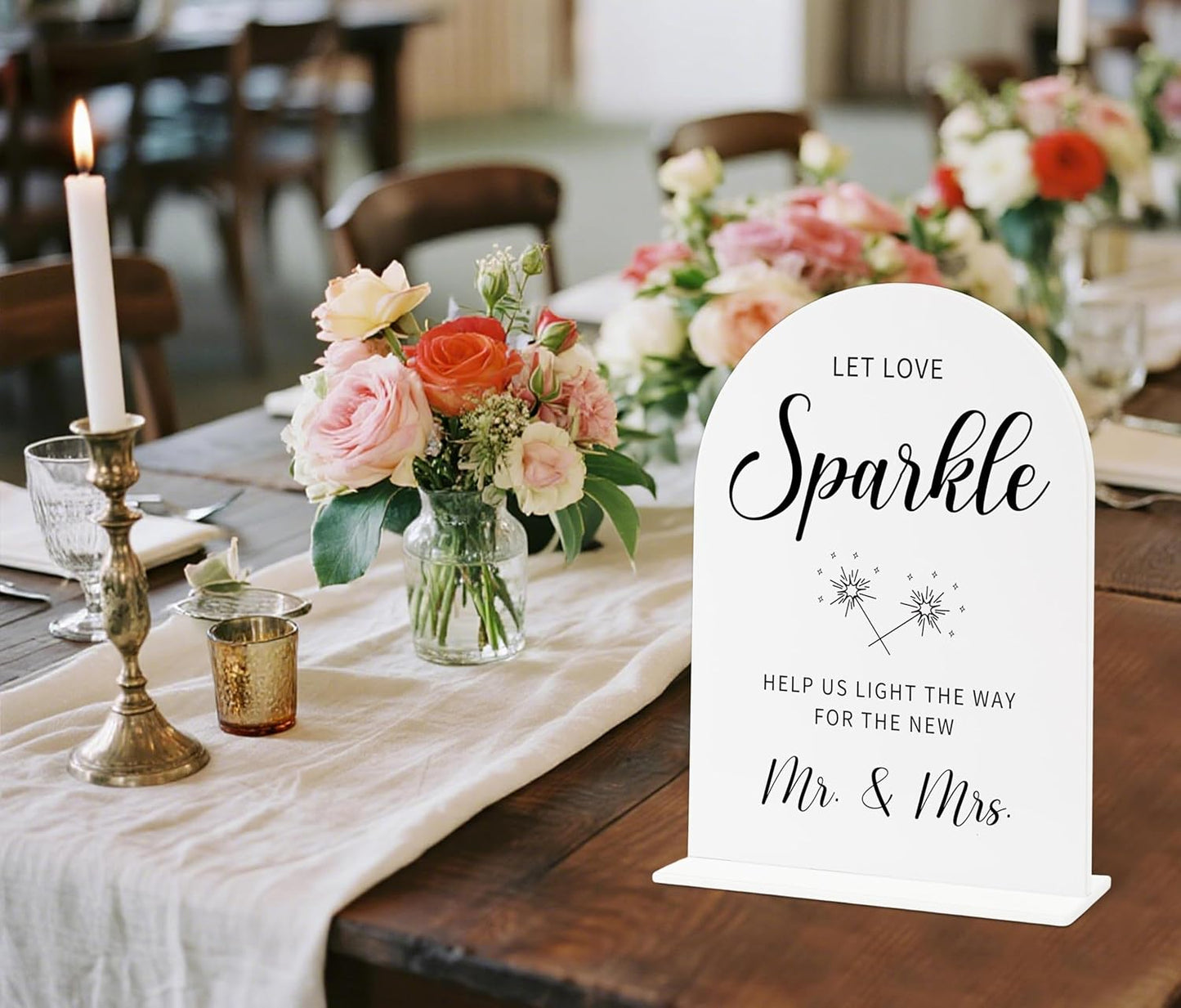 Sign Our Bible Wedding Sign, White Acrylic Wedding Guest Book Sign, Bridal Shower Decor, Elegant Arch Acrylic Table Top Signs for Reception Marriage Engagement Party Decorations