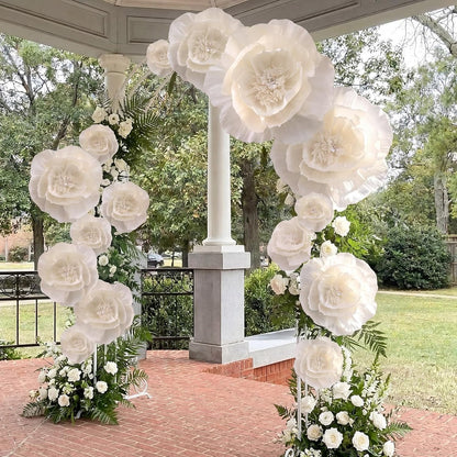Giegxin 20 Pcs 31.5'', 23.6'', 11.8'', 9.8'' Pink Giant Paper Flower Boho Large Tissue Flower for Wall Pink Pom Pom Floral Decoration for Wall Wedding Bridal Shower Classroom Tea Party Birthday Decor