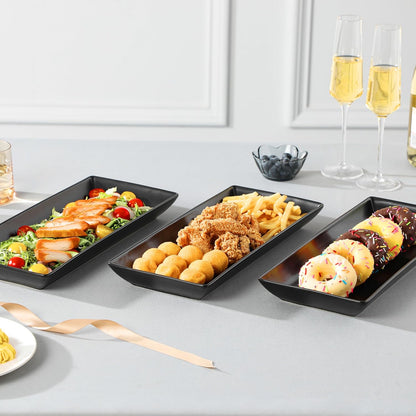 MALACASA 3 Tier Serving Trays for Party, Porcelain Serving Platters and Trays, 12 Inch Tiered Tray Stand, Fruit Tray, Trays for Serving Food, White Dessert Stand with Collapsible Sturdier Metal Rack