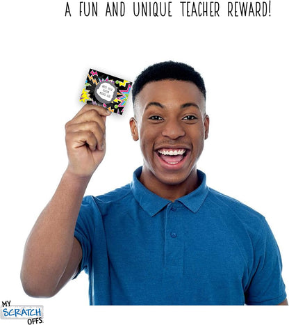 My Scratch Offs - Customizable Scratch-Off Cards Graffiti Design for Prizes, Classroom Rewards & Teacher Supplies, 50 Pack