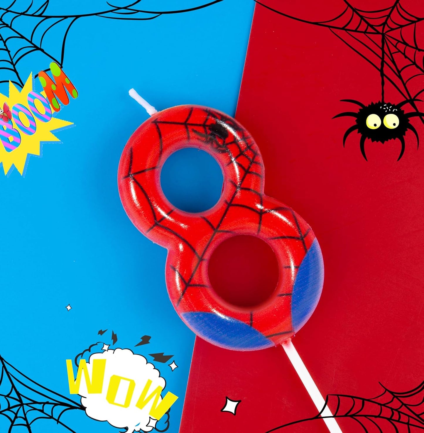 PHD CAKE 2.76 Inch Number 3 Spider Birthday Candles, Spider Cartoon Themed Number Candles, Cake Number Candles, Party Celebration