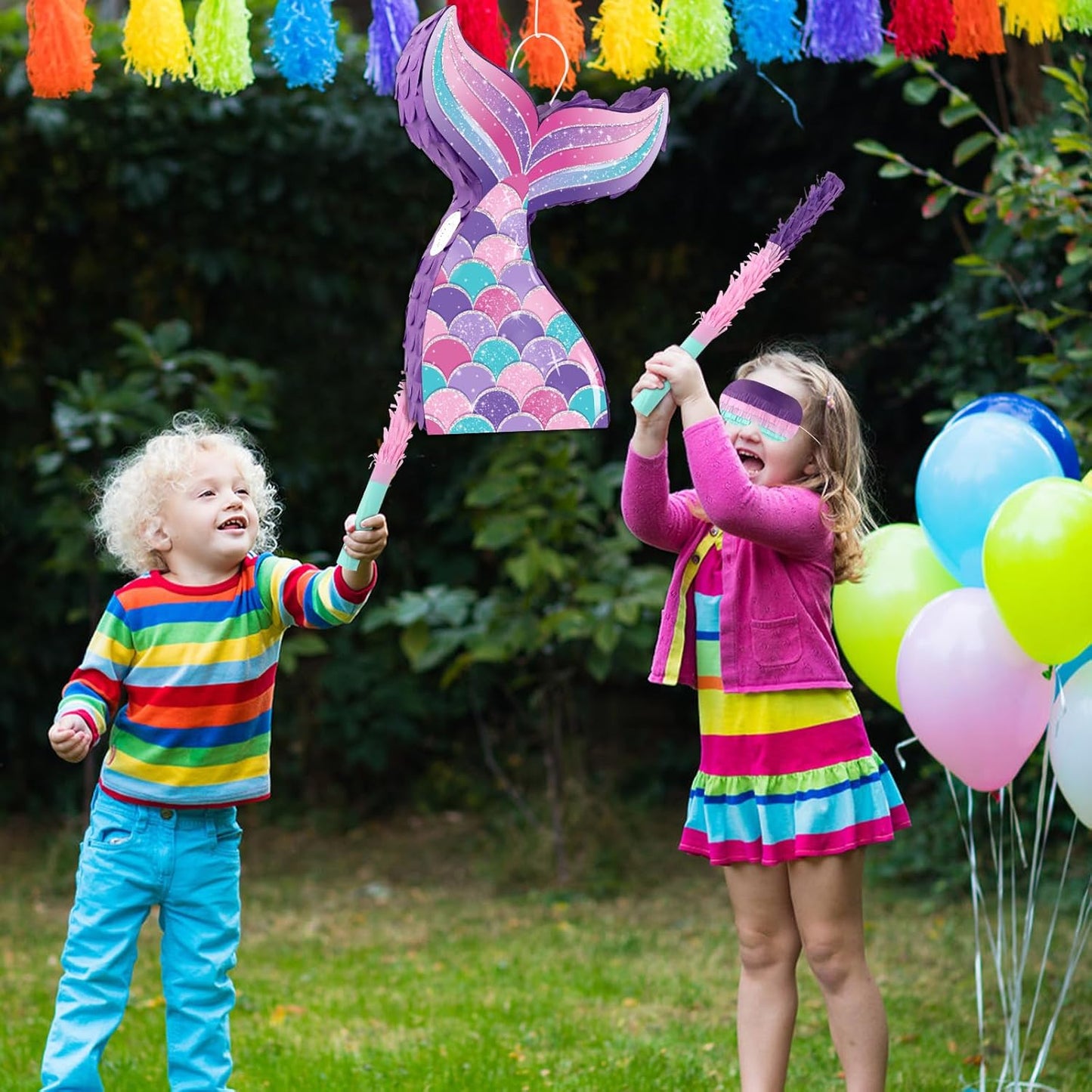 Easter Bunny Pinata Funny Bunny Egg Pinata with Blindfold & Stick for Birthday Decorations Easter Party Supplies Spring Decorations