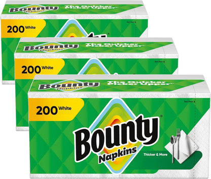 Bounty Paper Napkins, White, 400 Count