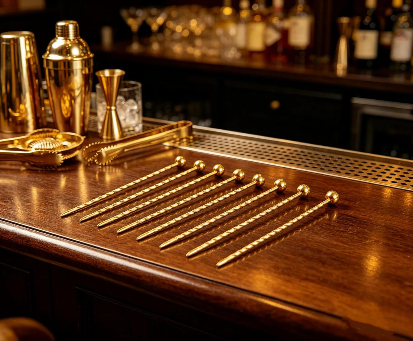 Homestia Stainless Steel Cocktail Picks, 4.7 Inch Reusable Martini Olive Picks, Metal Garnish Skewers for Drinks, Appetizers, Bloody Mary - Set of 6 Metal Cocktail Picks for Party Bar