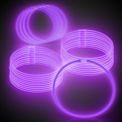Windy City Novelties 22” Glow Stick Necklaces – 50 Pack for Summer Parties, Camping & July 4th Celebrations (Purple)