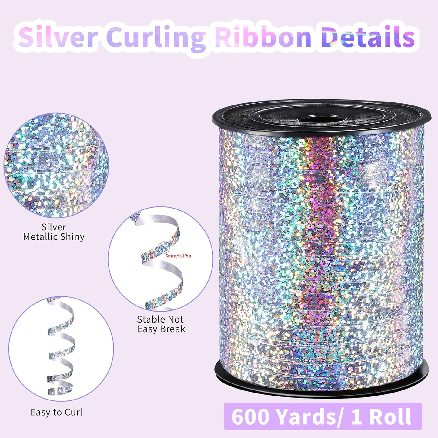 woric 600 Yards Gold Curling Ribbon 1/5 Inch Balloon String Ribbon Metallic Gold Ribbons for Mothers Day Balloon Gift Wrapping Art Crafts Wedding Party Decorations