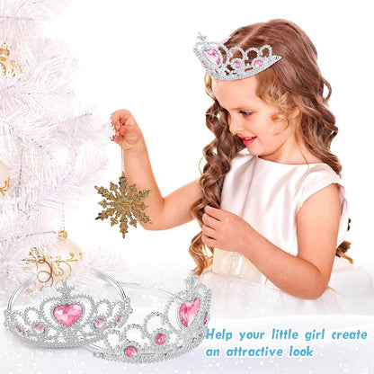 48 Pcs Tiara Crown Set Princess Dress up Costume Party Favor Girls Plastic Crown Birthday Supplies Cosplay Accessory