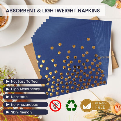 75PCS Paper Plates and Napkins Set - White and Gold Dot Disposable Party Dinnerware Includes Paper Plates, Napkins, Forks Decorations for 2026 New Year, Birthday, Wedding and Holiday, Serves 25