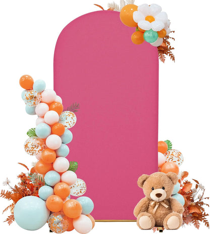 3-Piece Arch Cover Bundle – 7.2FT, 6.6FT & 6FT Stretch Spandex Backdrop Set – Wedding, Birthday & Photo Booth Arch Covers for Every Event