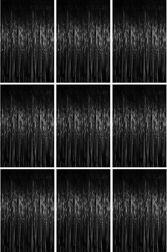 Voircoloria 3.3 x 6.6 ft Foil Fringe Backdrop Curtains, Tinsel Streamers Party Decorations, Fringe Backdrop for Birthday, Baby Shower, Gender Reveal, Graduation (3, Champagne)