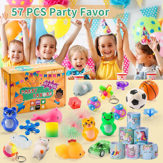 57PCS Treasure Chest for Kids Small Prizes Party Favors for Kids 8-12 4-8 3-5 Rewards, Treasure Box Fidget Toys for Classroom Prizes, Goodie Bag Stuffers, Pinata Filler, Claw Machine Toys Refill