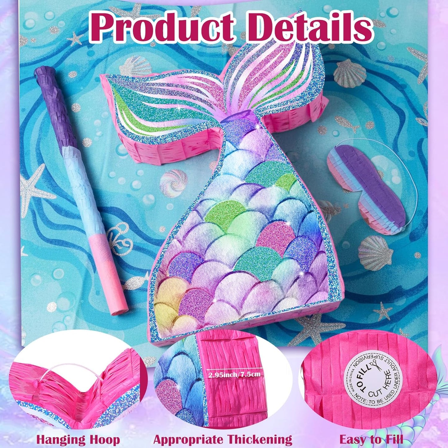 Pasimy One Silly Goose Piñata with Blindfold and Stick Funny Piñata Bundle for Girls Pink Silly Goose Theme Birthday Baby Shower Halloween Party Decorations Game Supplies, 12.20 x 14.80 Inch