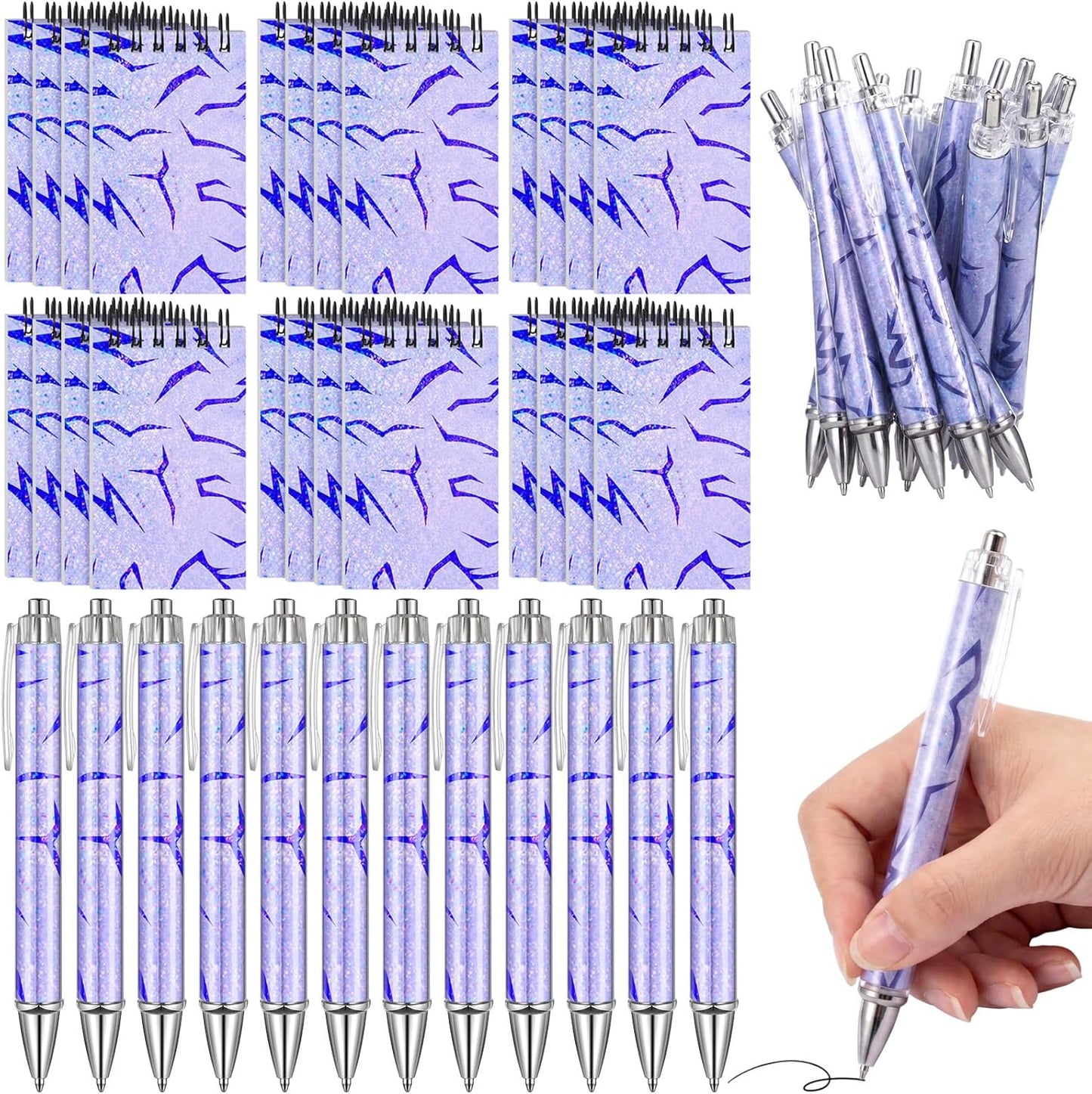48 Piece Spider Party Favor Include 24 Pcs Notebooks 24 Pcs Ballpoint Pens Red Black Spiders Party Favor Teacher Classroom Rewards Supplies Theme Birthday Partys Gift(Classic)