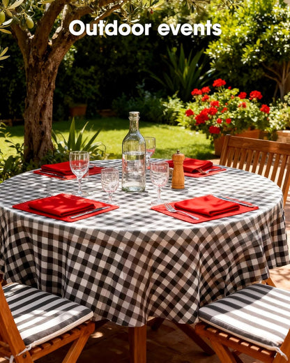 Pureegg Plastic Table Cloth 10 Pack, 54 x 108 Inch Disposable Table Cloths for Party, Picnic and Wedding, Rectangle, White - Colors A