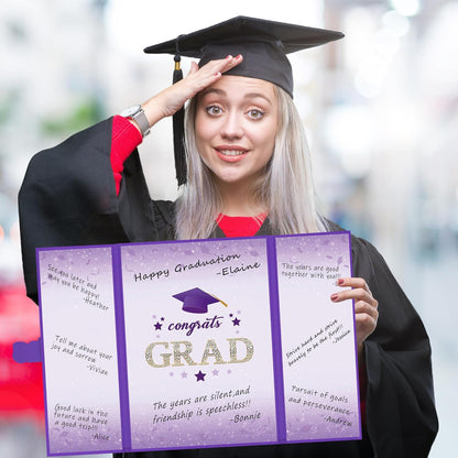 Vlipoeasn 2026 Graduation Guest Book Alternative, Black Gold Class of 2026 Graduation Party Decorations, Graduation Signature Book for 2026 College High School, Unique Graduation Gifts for Friends