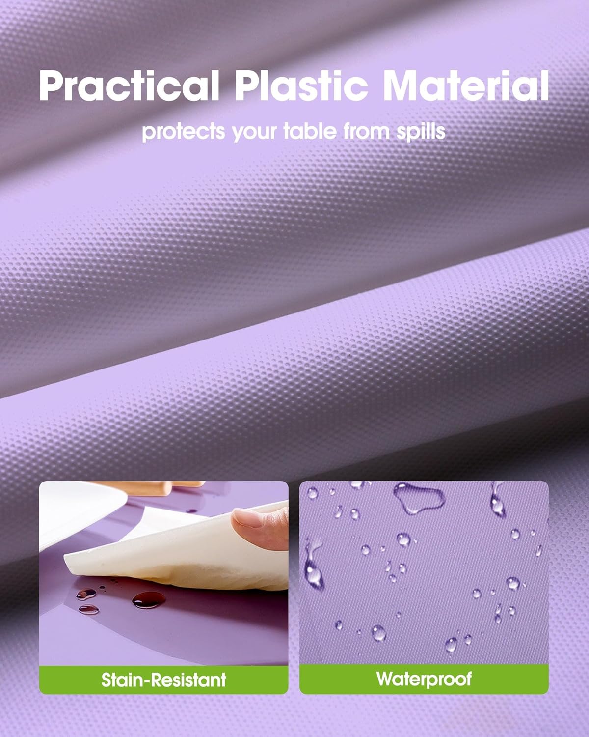 Pureegg Plastic Table Cloth 10 Pack, 54 x 108 Inch Disposable Table Cloths for Party, Picnic and Wedding, Rectangle, White - Colors B