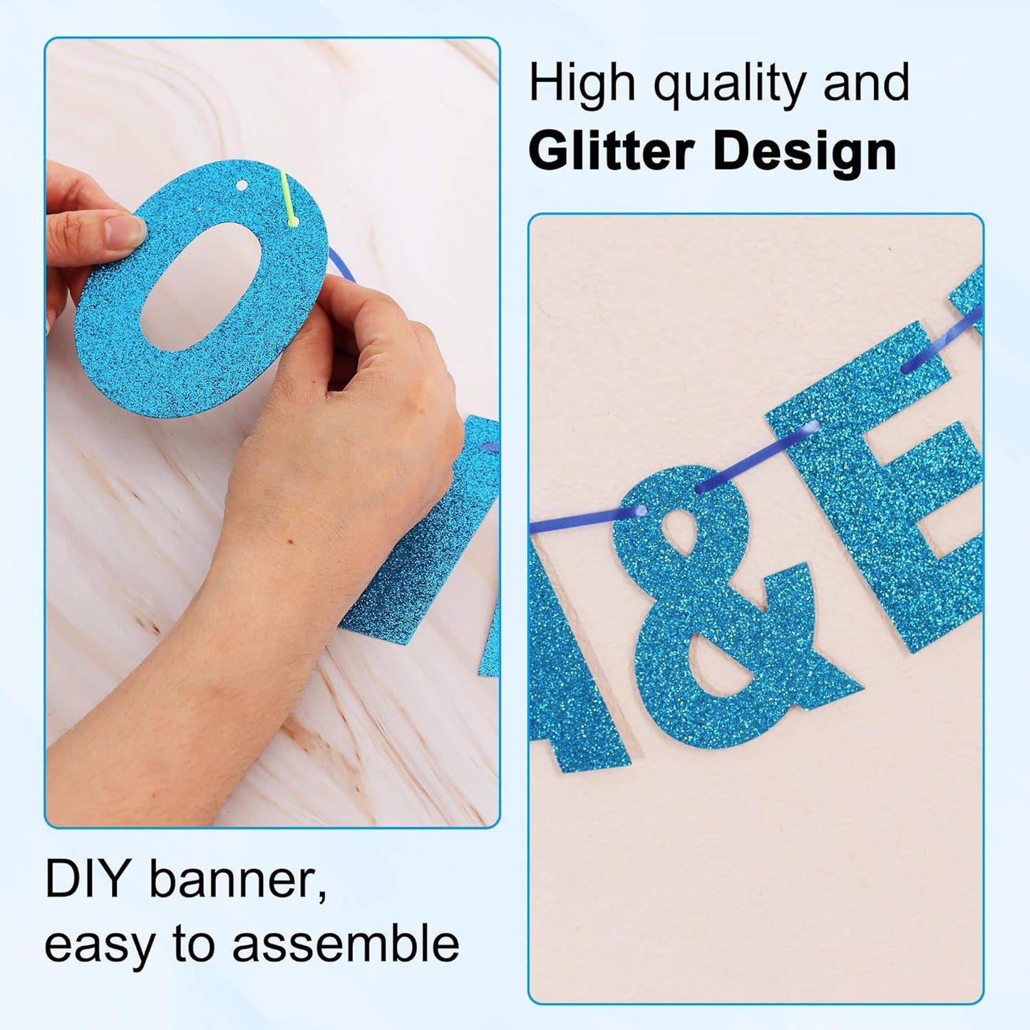 BEISHIDA 116 PCS A-Z DIY Letter Banner Kit Make Your Own Banner Including 111 Letters and Numbers 3 Rope and 2 Threading Device,Customized for Birthday Graduation Wedding Decor Black