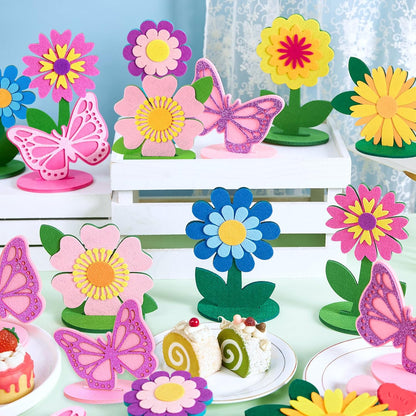SUNBEAUTY 4PCS Honey Bee Honeycomb Centerpieces Decorations Yellow Bee Honeycomb Table Centerpieces with Sunflower Stickers for Baby Shower Birthday Gender Reveal Birthday Decoration