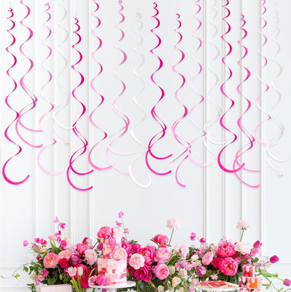 36 Pcs Blue Hanging Swirl Decorations Ombre Royal Blue White Felt Swirl Streamer Spiral Ceiling Garland for Birthday Wedding Baby Shower Graduation Under The Sea Nautical Ahoy Achor Party Supplies