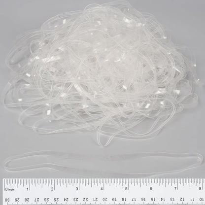 Rubber Bands Large 8inx0.2in Clear Rubber Band 50Pcs for Balloon Arch Elastic Tying Bands Rubber Bands for Office Crafts Transparent TPU Rubberband Clear Elastic for Home Office Crafts
