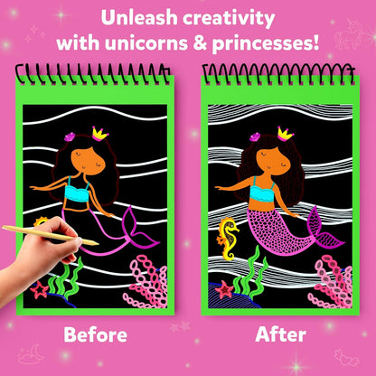 Skillmatics Party Favors (Pack of 15) - Magical Scratch Art Set for Kids, Unicorns & Princesses, Pink Goodie Bag, DIY Art & Craft Activity, Gifts for Girls, Boys Ages 3, 4, 5, 6, 7, 8