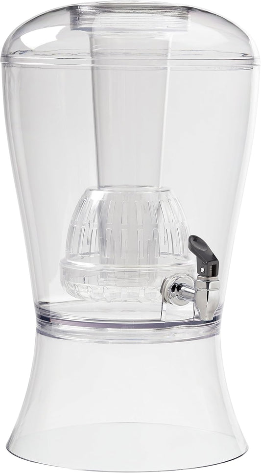 CreativeWare 3 Gallon Beverage Dispenser With Ice Cylinder And Fruit Infuser