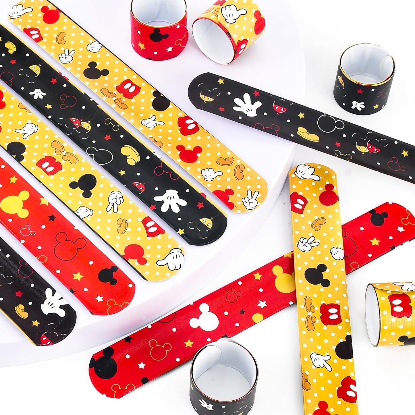Cartoon Animation Slap Wristband, 24 Pack - Birthday Party Supplies, Cartoon Theme Bracelets Goodie Bag Fillers for Birthday & Theme Parties