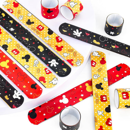 Cartoon Animation Slap Wristband, 24 Pack - Birthday Party Supplies, Cartoon Theme Bracelets Goodie Bag Fillers for Birthday & Theme Parties