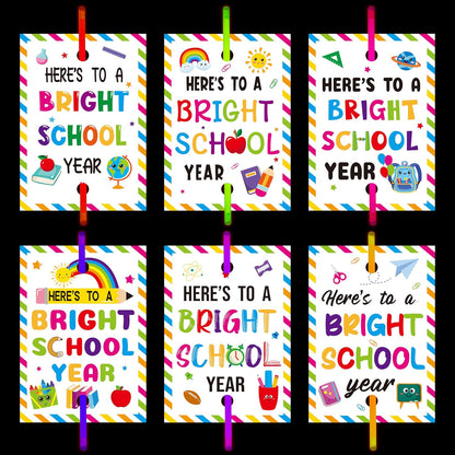 Haooryx Religious Glow Stick Bracelets Bulk - 36 Pack Lamp Bible Verse Glow Stick Bracelet with Gift Card Light up Toy for Kids VBS Sunday School Prizes Church Event Student Reward Birthday Party Gift