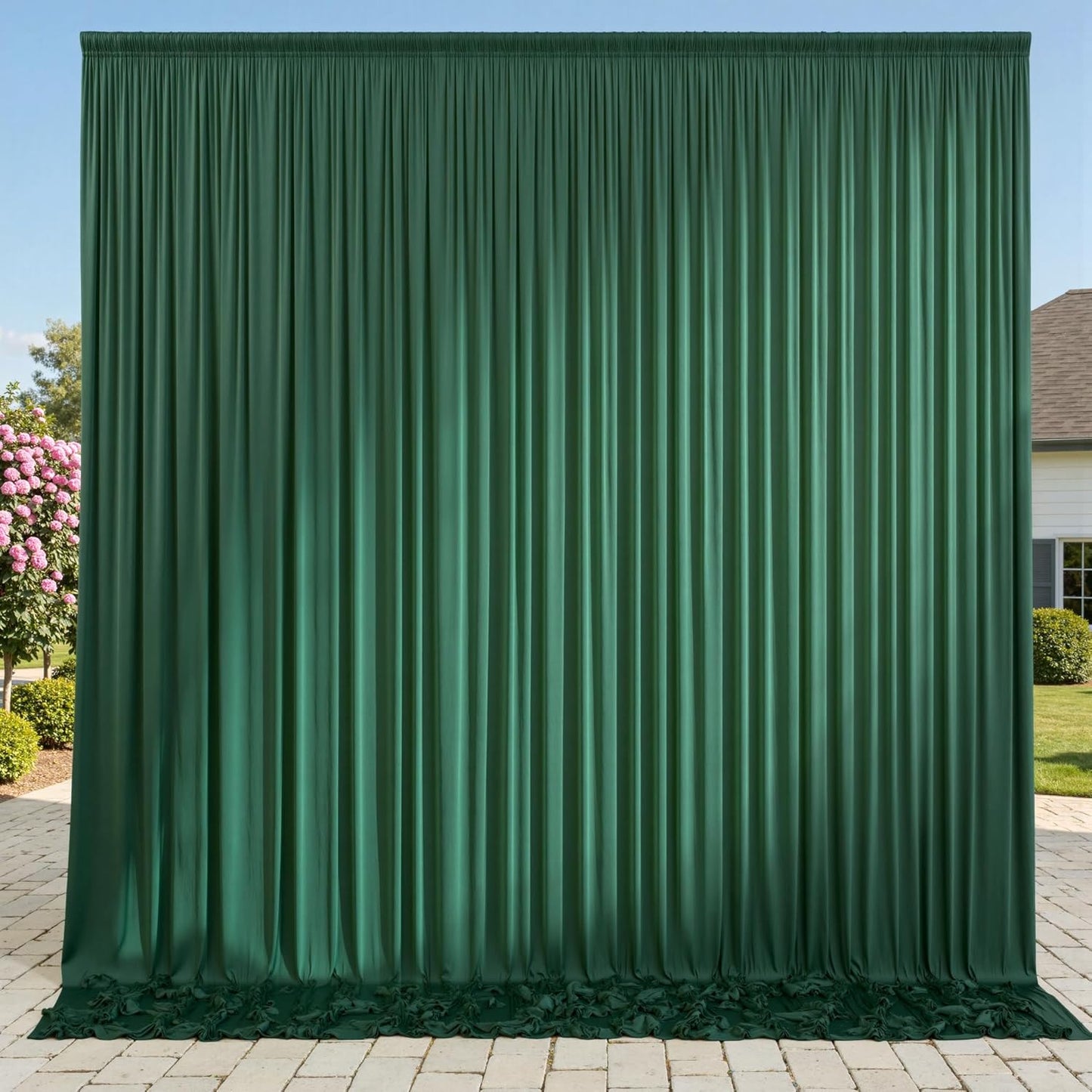 10ftx10ft Black Backdrop Curtains for Weddings Parties, Wrinkle Free 2 Panels Silky Polyester Photo Backdrop Drapes Back Drop Cloth Drapery for Birthday Mother'sDay Photography Background
