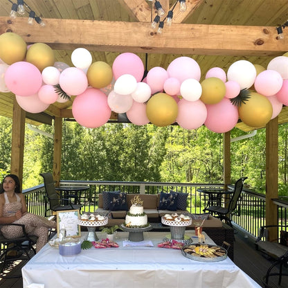 Sage Green and Dusty Pink Balloons, Retro Pink Muted Green White Gold Baby in Bloom Balloons for Girls Women Floral Fairy Wildflower Camping Birthday Woodland Baby Shower Garden Tea Party Decorations