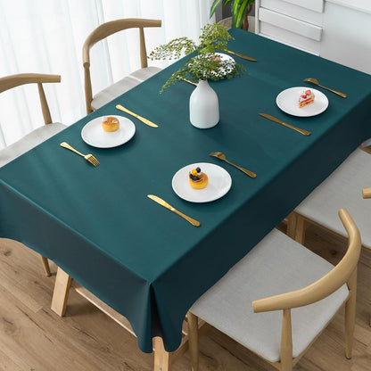 Rectangle Table Cloth,100% Waterproof Tablecloth Oil Proof Spill Proof Vinyl Table Cloth, Wipe Clean Plastic Table Cover for Dining, Camping, Indoor and Outdoor 52" x 70",Leaves