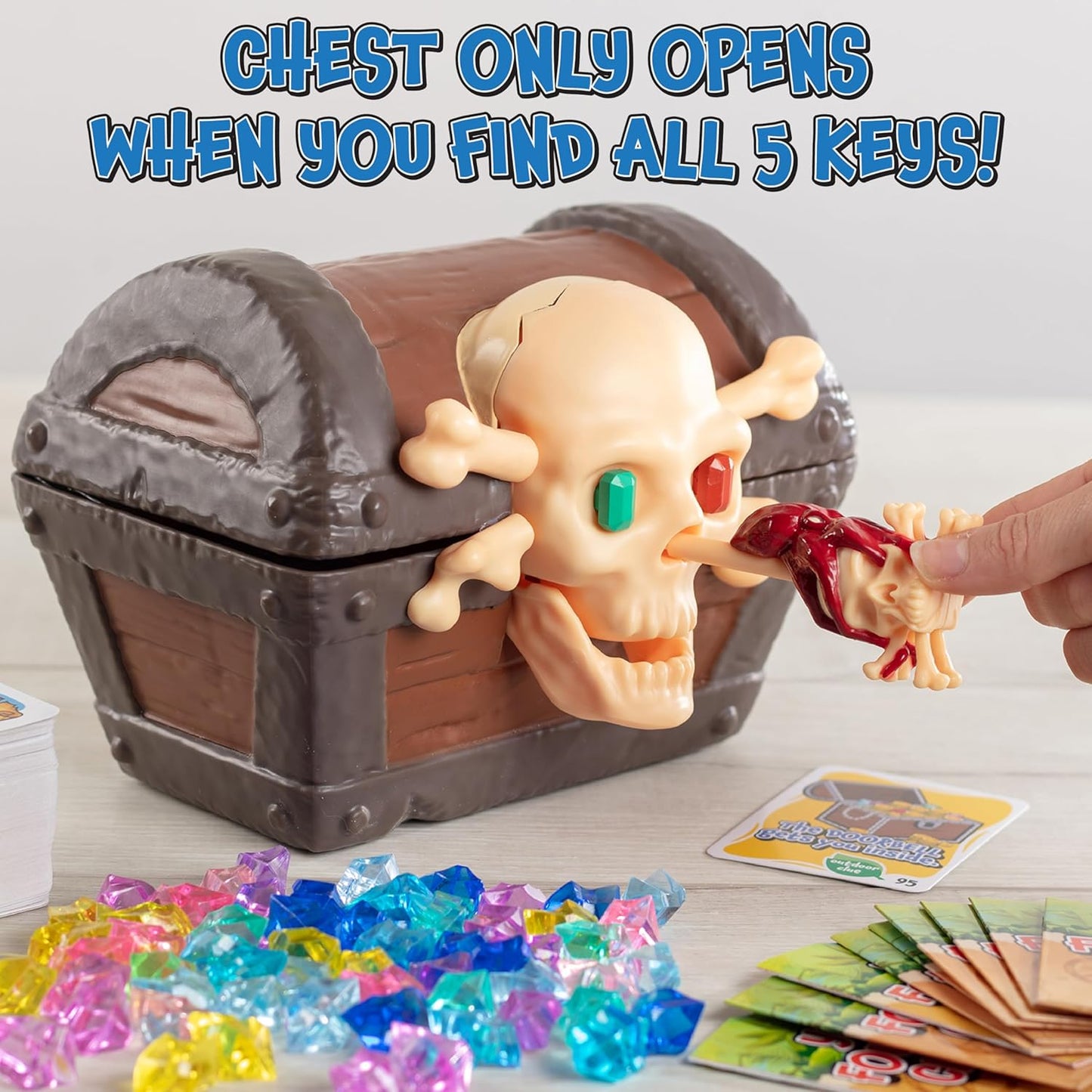 Lost Loot DIY Scavenger Hunt Game - Award Winning Pirate Treasure Like No Other! Hide Skeleton Keys, Set Clues & Find to Unlock Special Chest-150 Indoor Outdoor Clue Cards - 2026 Improved Durable Keys