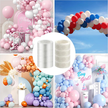10 pcs Balloon Arch Kit 82ft with 500 Adhesive Dots Reusable Balloon Strip for DIY Balloon Garland Birthday Wedding Baby Shower Party Decorations