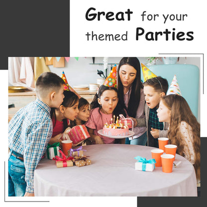 14 Pack Black 54 x 108 in. Rectangle Disposable Plastic Tablecloths - Smooth Decorative Covers for Parties, Weddings