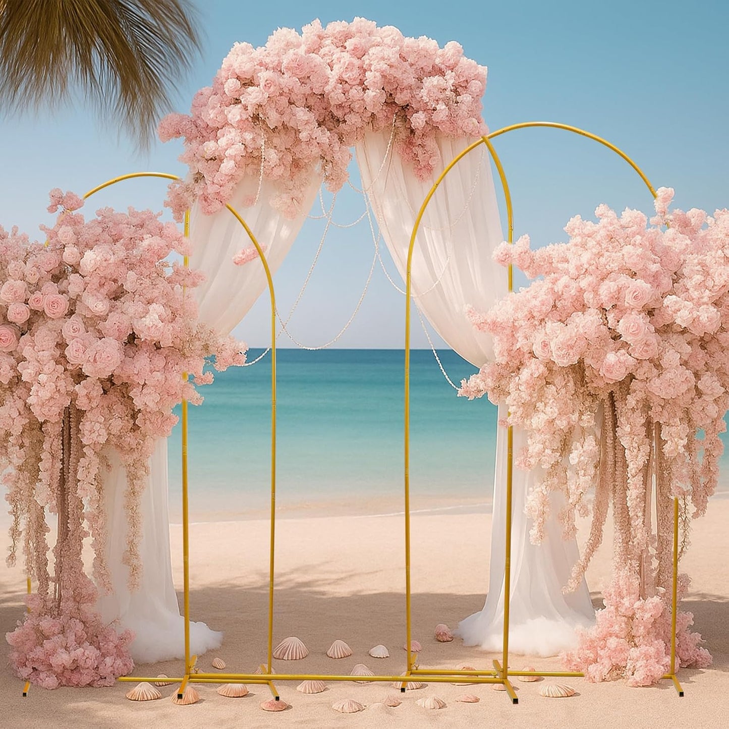 3-Piece Arch Cover Bundle – 7.2FT, 6.6FT & 6FT Stretch Spandex Backdrop Set – Wedding, Birthday & Photo Booth Arch Covers for Every Event