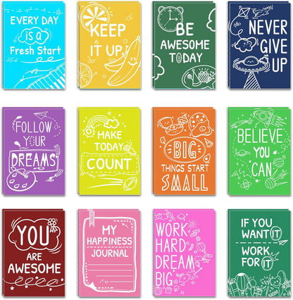 24 Packs - Gifts in Bulk Mini Inspirational Notebooks for Party Favors, Small Motivational Notepads, Cute Notebooks for Coworkers, Gifts from Teacher