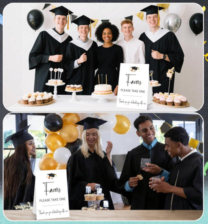 Graduation Tabletop Sign, Guestbook Sign, Include One 8×11 Signs with Holder, Graduation Party Signs for Class of 2026, High School College Grad Decoration - QF02