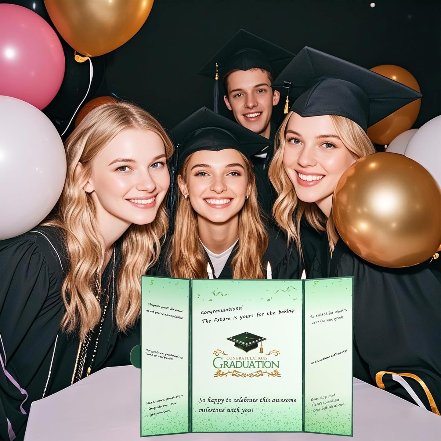 Graduation Guest Book 2026 Graduation Party Decorations Class of 2026 Graduation Sign in Book Signature Board Keepsake Grad Party Supplies College High School Graduation Gift Card Book (Blue)
