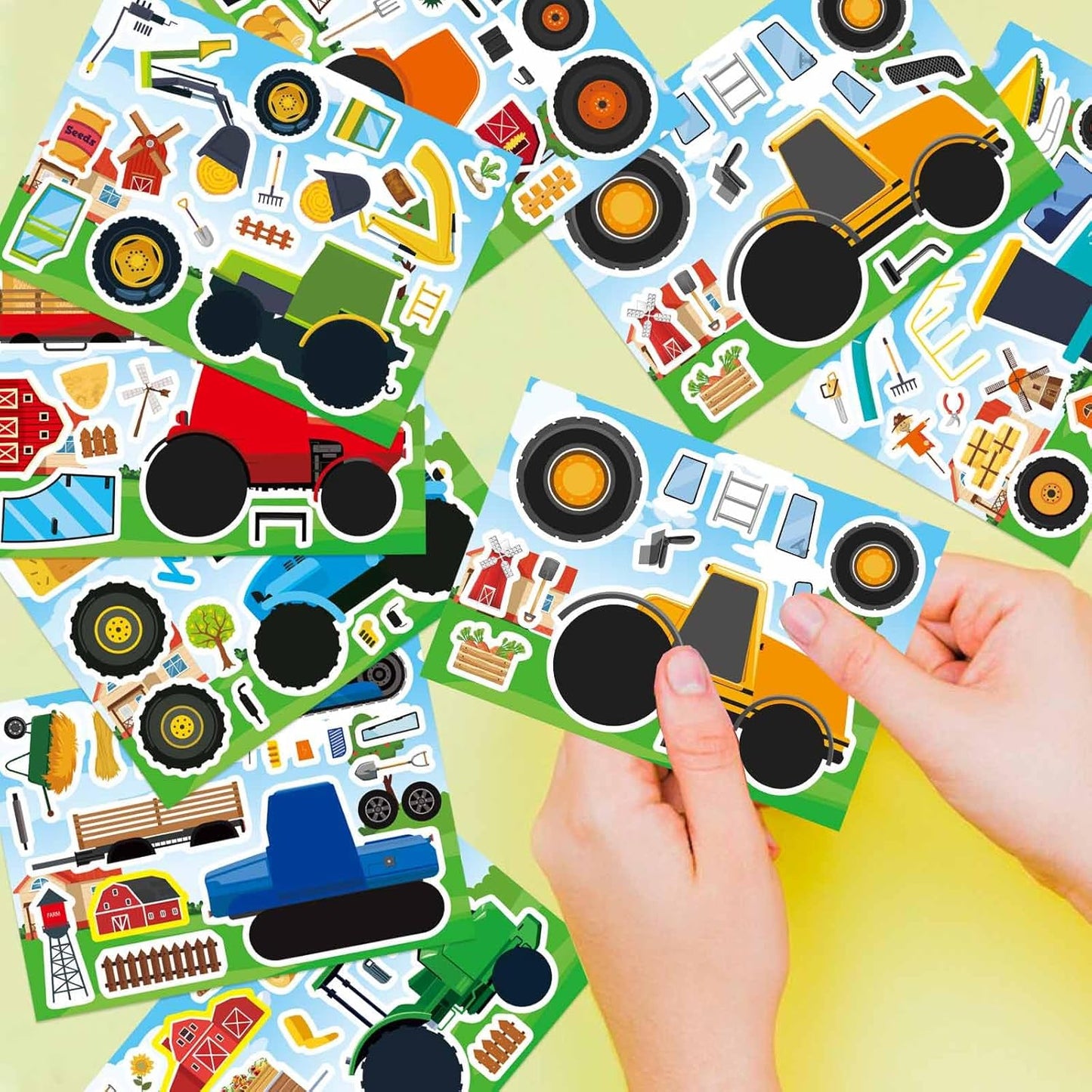 24 PCS Fairy Stickers for Kids, Make a Face Sticker with 8 Unique Designs Fairy, Frog, Mushroom, Make Your Own Stickers for Girls Birthday Party Favors, Goodie Bags, DIY Crafts
