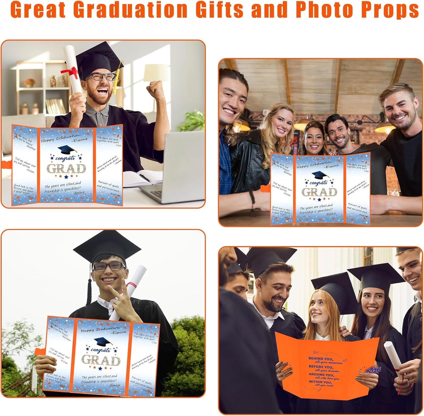 Vlipoeasn 2026 Graduation Guest Book Alternative, Black Gold Class of 2026 Graduation Party Decorations, Graduation Signature Book for 2026 College High School, Unique Graduation Gifts for Friends