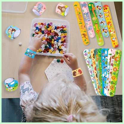 Viicoor Slap Bracelets for Kids 30PCS Animals Slap Bands Party Gadget Fillers Favors