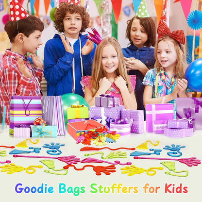 PICcircuit Sticky Hands Bulk 30 PCS Party Favors for Kids 4-8,8-12 Year Stretchy Sticky Hand Feet Goodie Bags Stuffers for Kids Classroom Prizes End of Year Student Gifts Birthday Trinkets Slap Hand