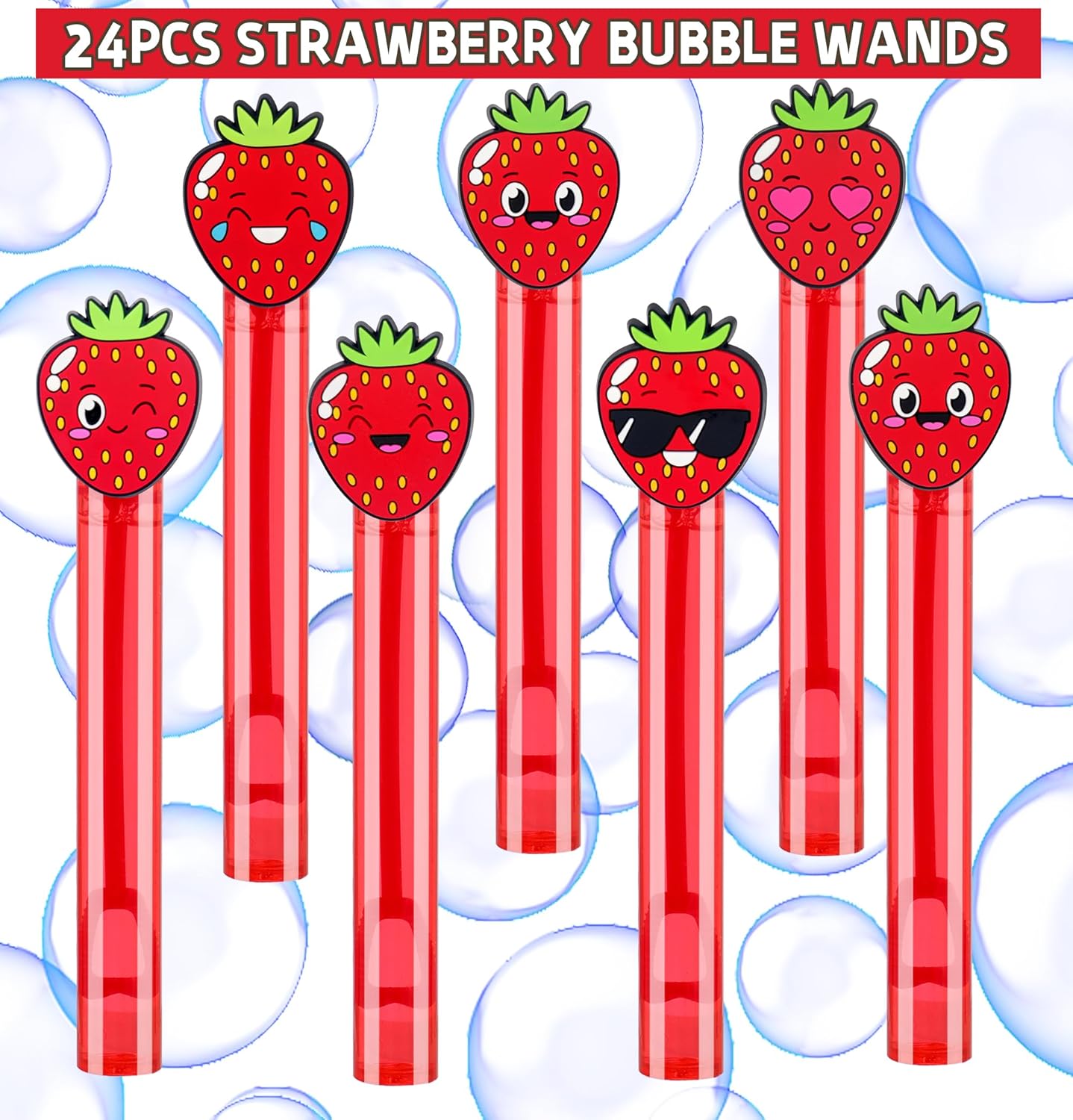 24PCS Animal Bubble Wands for Wild One Birthday Baby Shower Decorations Safari Jungle Theme Party Favors Supplies, Pinata Goodie Bags Filler, Classroom Prizes, Valentines Gifts, Easter Stuffers