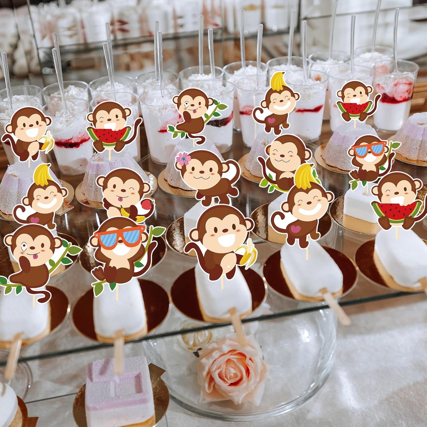 Wildflower Birthday Party Decorations, 36PCS Flower Floral Cupcake Toppers Decoration, Baby in Bloom Baby Shower Cupcake Picks Decor Party Supplies for Gilrs Women