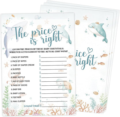 Under The Sea Baby Shower Bingo Game, Pack of 30 Game Cards, Sea Creatures Ocean Shower Game, Gender Reveal Party Decorations, Gender Neutral - KR77