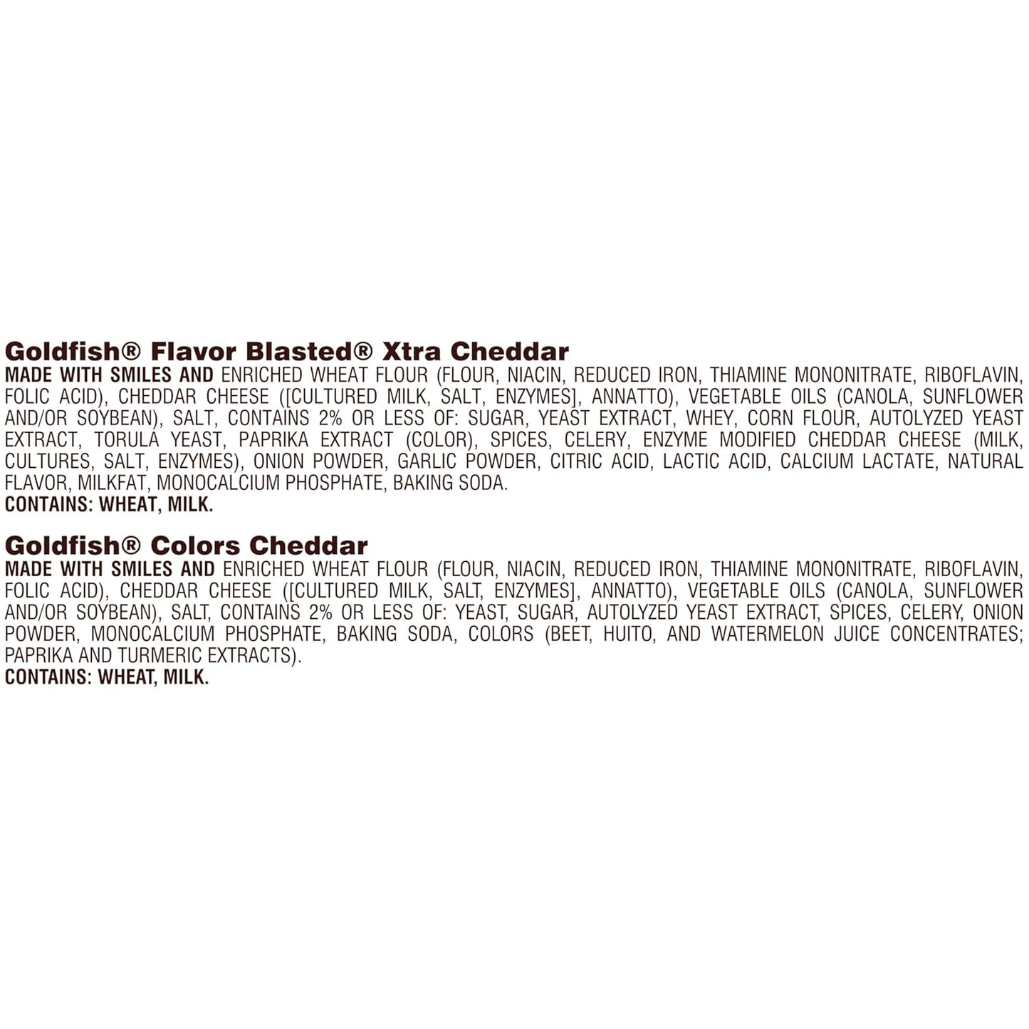 Goldfish Crackers Big Smiles Variety Pack with Cheddar, Colors, and Pretzels, Snack Packs, 30 Ct