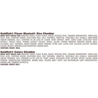 Goldfish Crackers Big Smiles Variety Pack with Cheddar, Colors, and Pretzels, Snack Packs, 30 Ct