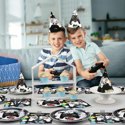 WERNNSAI Birthday Party Hats - 12 Pcs Birthday Party Supplies Cone Hat Headbands Colorful Paper Party Hats for Kids