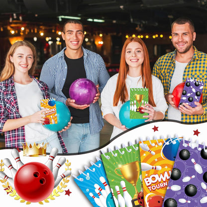 24 Pcs Bowling Mini Notepads Sports Party Favors Goodie Bag Stuffers Notepads Spiral Mini Notebooks for Teens Teacher Classroom Reward